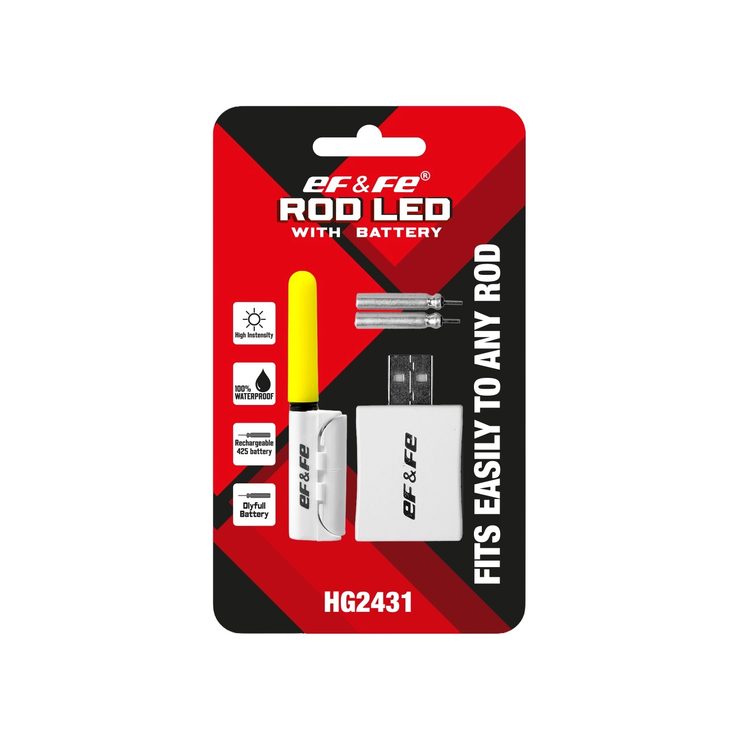 Effe Light Işıklı Şarjlı HG2431 Pil Şarj Kiti USB li