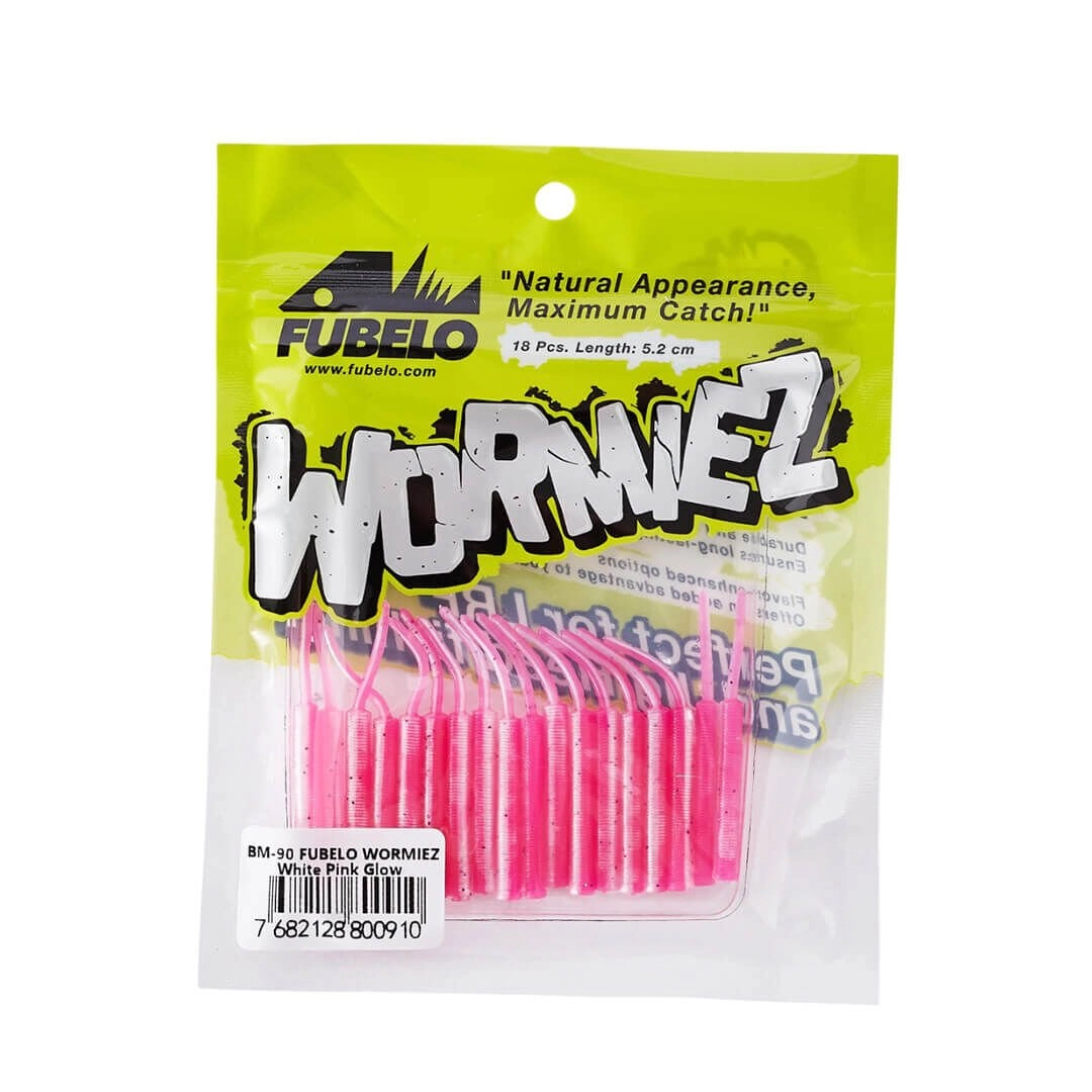 Fubelo Wormiez  White Pink Glow 5.2 Cm LRF Silikon Yem