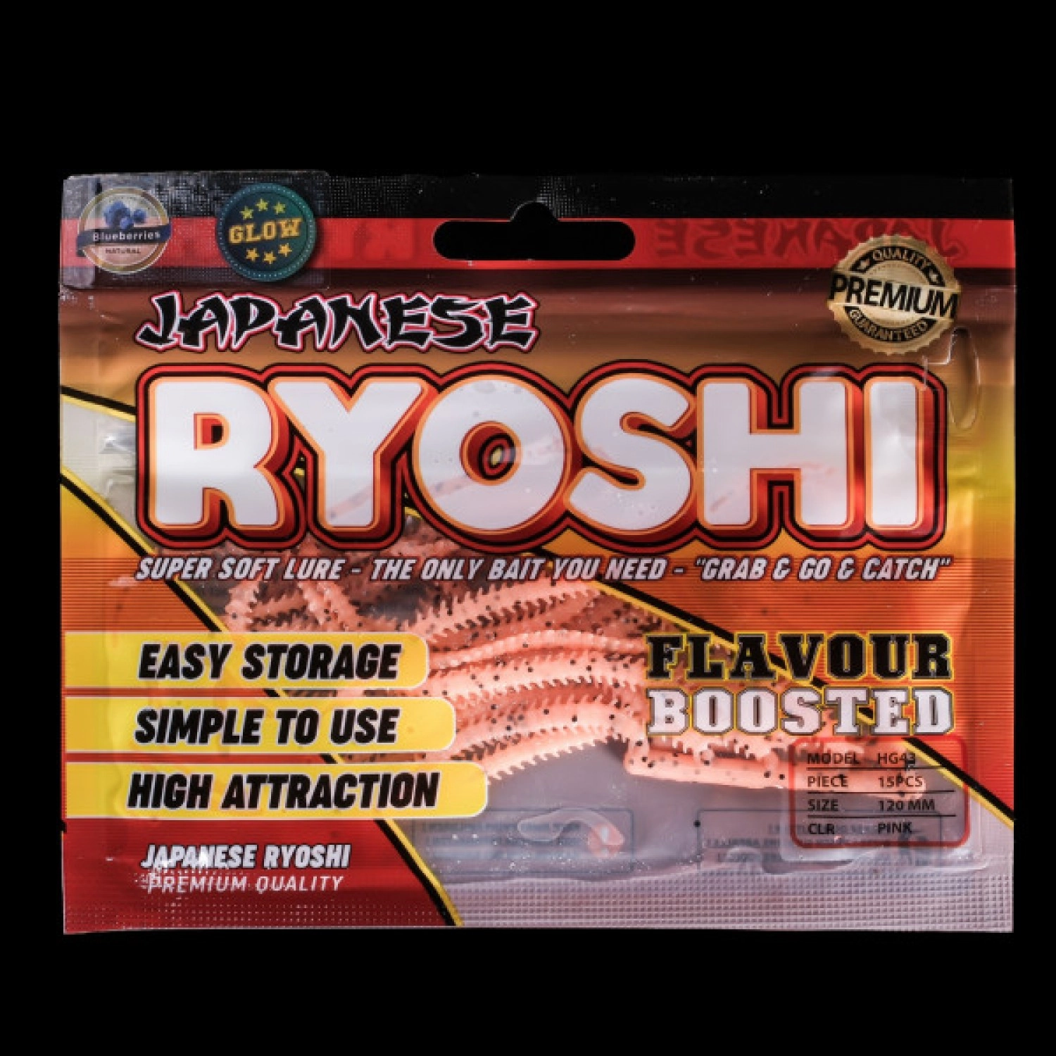 Japanese Ryoshi Pink Glow LRF Silikonu