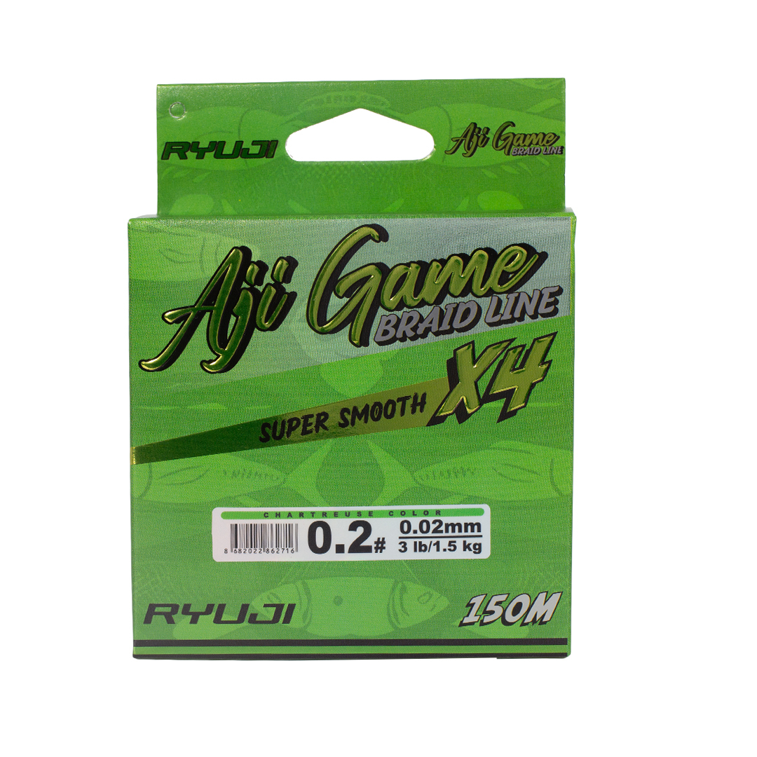 Ryuji Aji Game 0.03mm 4X 150 Mt Chartreuse İp Misina