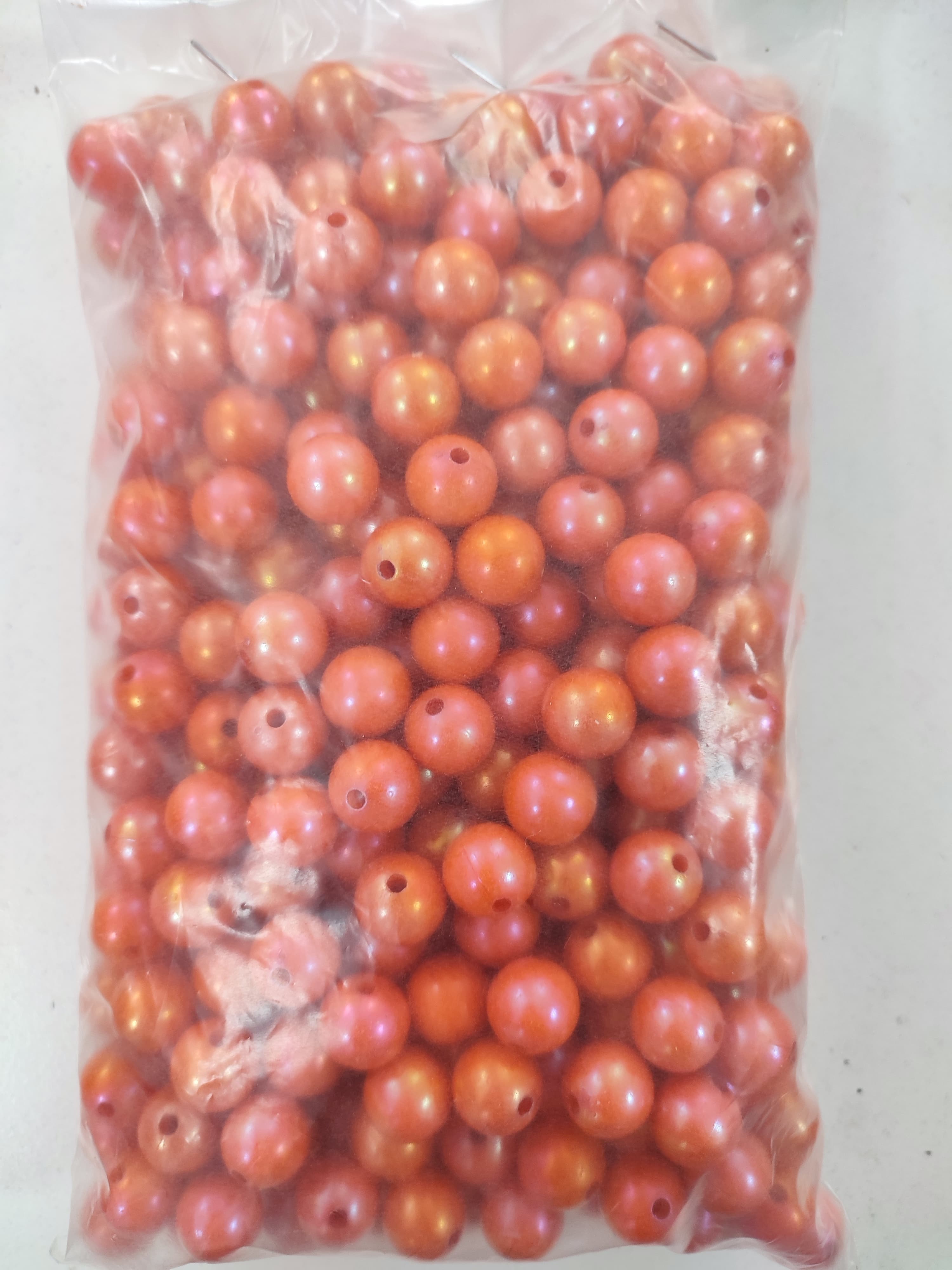 Parlak Turuncu Sazan Boncuğu 12mm ( 15 adet)